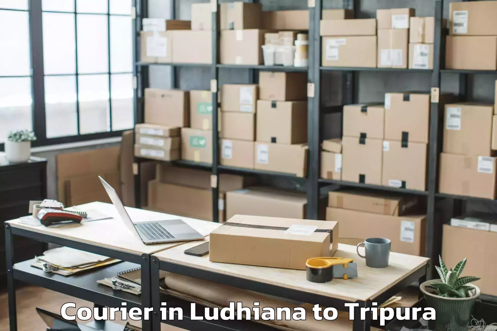 Easy Ludhiana to Amarpur Gomati Courier Booking